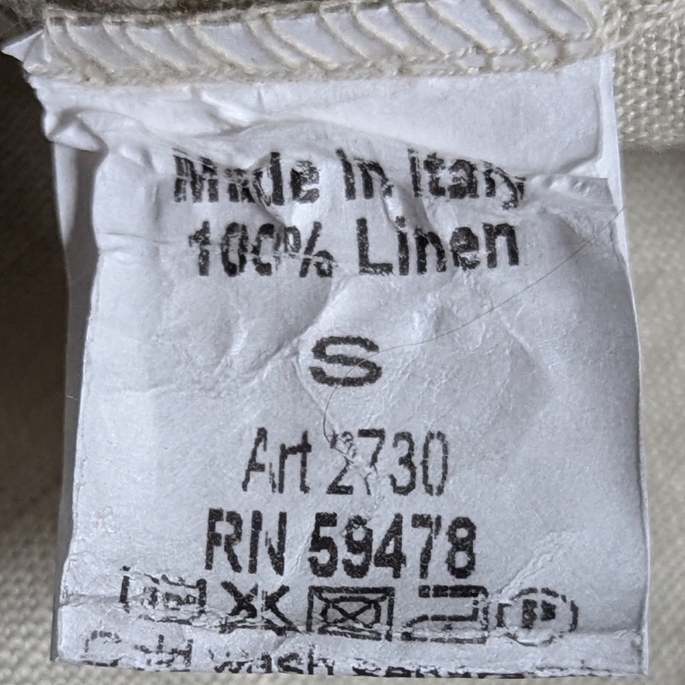 Terzo Millenio 100% Italian Linen Sleeveless Midi Dress Size Small - Picture 10 of 13